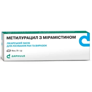 Метилурацил із мірамістином мазь 30г туба- ціни у Миколаїві