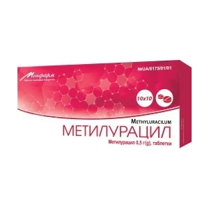 Метилурацил таблетки 0,5г №100 (10х10)- цены в Днепре