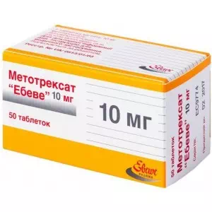 МЕТОТРЕКСАТ ЕБЕВЕ таблетки 10МГ №50- ціни у Мирнограді
