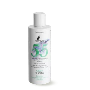 Мицеллярная вода № 55 Sativa для очищения лица и снятия макияжа, 150мл- цены в Лубны