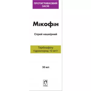 Інструкція до препарату МІКОФІН СПРЕЙ 10МГ/Г 30МЛ ФЛ№1