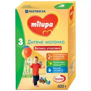 Milupa 3 Детское молочко смесь молочная сухая от 12мес.600г- цены в Тернополе