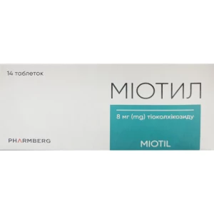 Миотил таблетки 8 мг №14- цены в Мелитополь