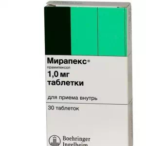 Мирапекс таблетки 1мг №30- цены в Павлограде
