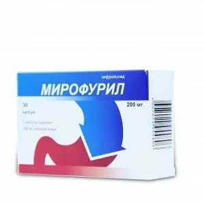 Інструкція до препарату Мирофурил капсули по 200 мг №10 (5х2)