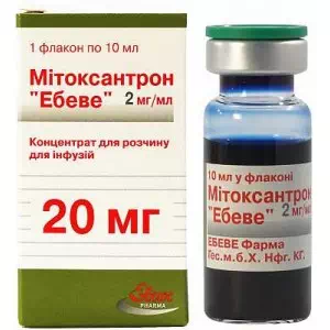 Митоксантрон ЭБЕВЕ концентрат для раствора для инфузий 2мг/мл 10мл (20мг) флакон №1- цены в Червонограде