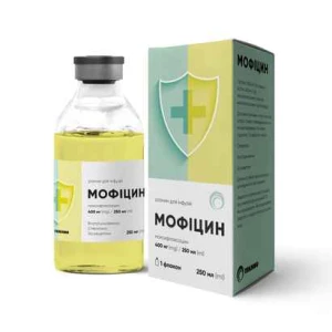 Мофіцин розчин для інфузій 400 мг/250 мл флакон 250мл №1- ціни у Оріхові