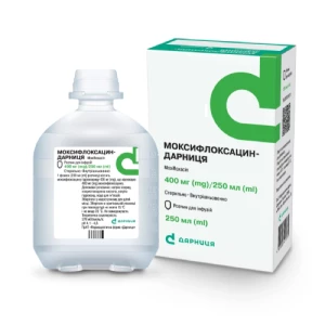 Моксифлоксацин-Дарниця розчин для інфузій по 400 мг/250 мл флакон 250 мл- ціни у Баштанці