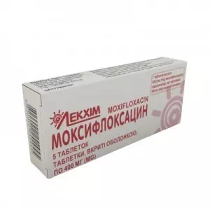 Моксифлоксацин таблетки, в/о по 400 мг №10 (10х1)- ціни у Черкасах