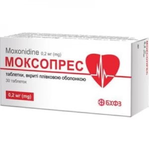 Моксопрес таблетки покрытые пленочной оболочкой по 0,2 мг №30- цены в Кропивницкий