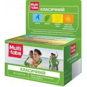 МУЛЬТІ-ТАБС Класичний (з мінералами) таблетки №30- ціни у Червонограді