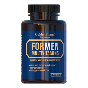 Інструкція до препарату Мультивітаміни для чоловіків таблетки №60 Голден Фарм