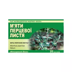 Мяты перечной лист пакеты по 1.5г №20 Виола- цены в Дрогобыче
