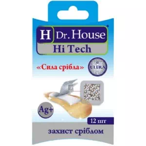 Набор пластырей медицинских H Dr.House Hi Tech Сила Серебра стерильные полимерные №12- цены в Днепре