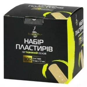 Набір пластирів B-Heаlth на тканинній основі, розміром 19 мм х 72 мм, 300 штук- ціни у Покрові