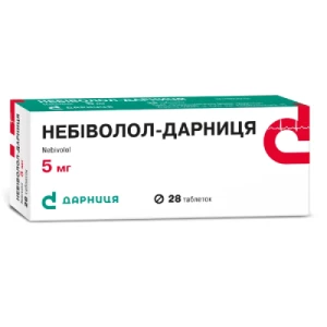 Небиволол-Дарница таблетки 5 мг №28- цены в Черкассах
