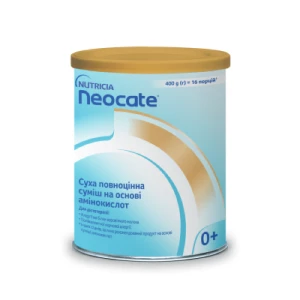 Смесь сухая полноценная Neocate (Неокейт) для детей с рождения с пищевой аллергией на основе аминокислот 400г- цены в Першотравенске