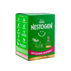 НЕСТЛЕ Nestle Nestogen 2 суха мол.суміш з лактобактеріями L.Reuteri від 6міс.1000г- ціни у Лубни