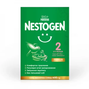 НЕСТЛЕ Nestle Nestogen 2 суха молочна суміш з лактобактеріями L.Reuteri від 6мес.600г- ціни у Обухові