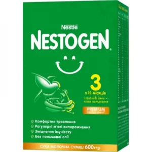 Nestle Nestogen 3 суха молочна суміш з лактобактеріями L.Reuteri для дітей з 12 місяців 600г- ціни у Першотравенську