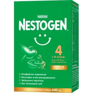 Nestle Nestogen 4 сухая молочная смесь с лактобактериями L.Reuteri с 18 месяцев 600г- цены в Кременной