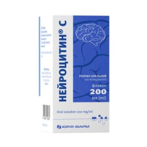 Нейроцитин С розчин оральний 100 мг/мл флакон 200мл- ціни у Херсо́ні