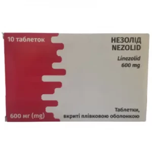 Незолід таблетки покриті плівковою оболонкою по 600 мг №10- ціни у Броварах
