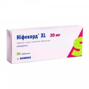Нифекард-XL таблетки 30мг №30- цены в Першотравенске