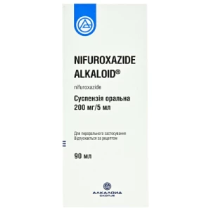 Ніфуроксазид Алкалоїд суспензія оральна 200мг/5мл флакон 90мл- ціни у Житомир
