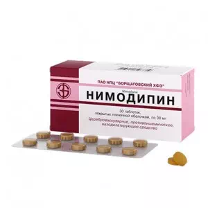 НІМОДИПІН таблетки В/О 30МГ №30- ціни у Покровську