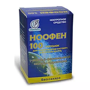 Инструкция к препарату Ноофен порошок 100мг доза по 1г №15