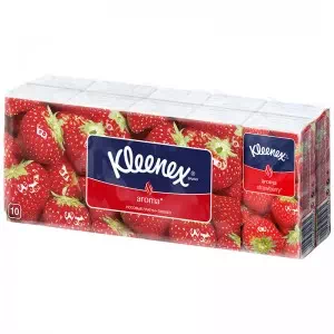 Носовые платочки Kleenex клубника №10х10- цены в Мирнограде