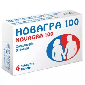 Новагра таблетки 100мг №4- цены в Днепре