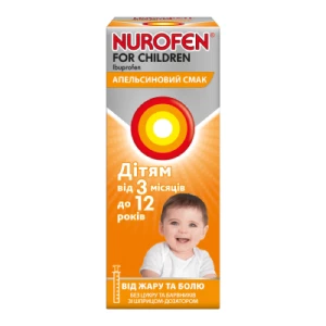 Нурофен суспензія для дітей зі смаком апельсину флакон 100 мл- ціни у Енергодарі
