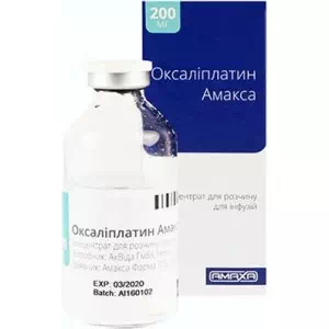 Оксаліплатин АМАКСА конц. д/р-ну д/інф. 5мг/мл фл. 40мл (200мг) N1- ціни у Дніпрі