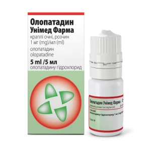 Олопатадин Унімед Фарма краплі очні розчин 1 мг/мл флакон-крапельниця 5 мл №1- ціни у Черкасах