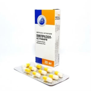 Омепразол-Астрафарм капсули 20 мг №30 (10х3)- ціни у Марганці