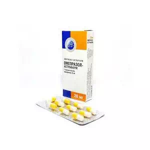 Омепразол-Дарниця капсули по 20 мг №30 (10х3)- ціни у Баштанці