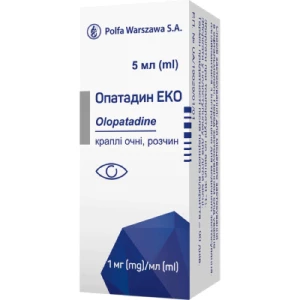 Опатадин Эко капли глазные раствор 1 мг/мл флакон-капельница 5 мл- цены в Кривой Рог
