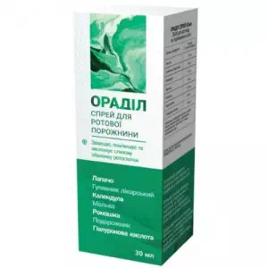 Відгуки про препарат Ораділ-спрей 30мл