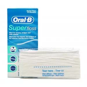 Інструкція до препарату ОРАЛ-Б зубна нитка Super Floss 50м