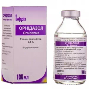 Орнидазол раствор для инфузий 500мг 100мл 100мл флакон- цены в Днепре