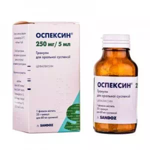 Аналоги и заменители препарата оспексин гран. д пр. сусп 250мг 5мл 60мл