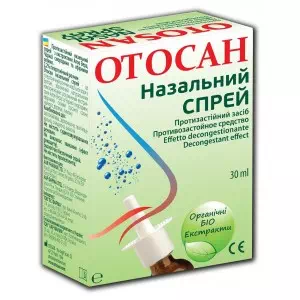 Инструкция к препарату Отосан спрей назальний, флакон 30мл