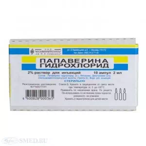 Папаверина гидрохлорид раствор для иньекций 2% ампулы 2мл №10 ГНЦЛС- цены в Мелитополь