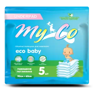 Пеленки гиг.MyCo Eco Baby 60х90см N5- цены в Днепрорудном