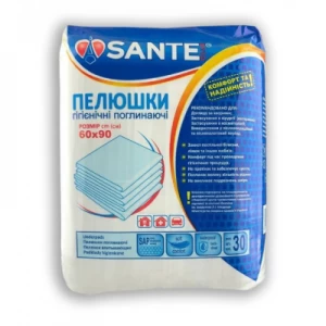 Пеленки SANTE CLUB 60х90 см 30 шт- цены в Мелитополь