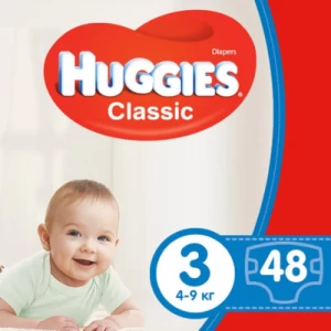 Подгузники Huggies Classic 3 4-9 кг Jumbo 48 шт- цены в Переяслав - Хмельницком