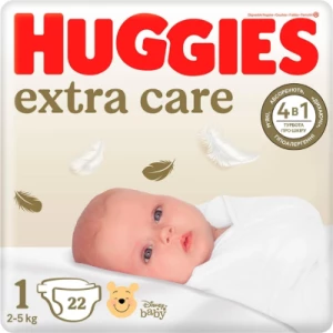 Подгузники Huggies Extra Care размер 1 2-5 кг 22 шт- цены в Чернигове