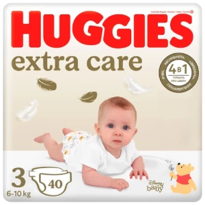 Підгузки для дітей Huggies Extra Care розмір 3 (6-10 кг) 40 шт- ціни у Умані